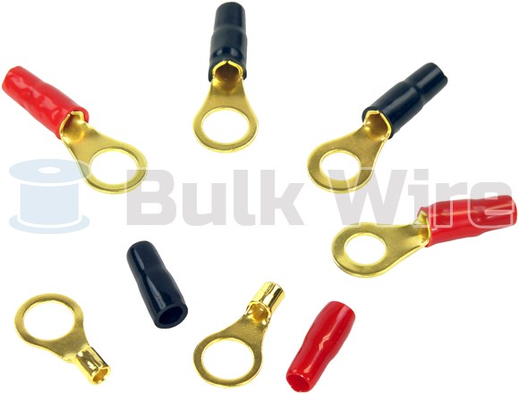 Picture of Gold 8 GA 5/16" Ring Terminal, Black