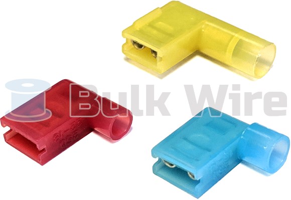 Picture of Nylon Flag Quick Disconnect Terminal, 0.25", Red, 22-18 Gauge