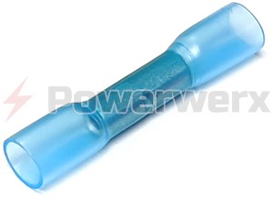 Picture of Heat Shrink Adhesive Butt Splice Connector, Blue, 16-14 Gauge